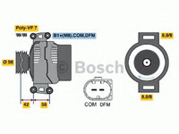 Alternator 0 986 045 380 BOSCH pentru Mercedes-benz Clk Mercedes-benz C-class Mercedes-benz E-class Mercedes-benz Slk Mercedes-benz Clc-class