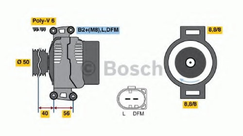 Alternator 0 986 045 420 BOSCH pentru Mercede