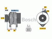 Alternator 0 986 045 611 BOSCH pentru Mitsubishi Montero Mitsubishi Pajero Mitsubishi Pajeroshogun Mitsubishi Shogun