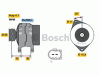 Alternator 0 986 046 210 BOSCH pentru Iveco Daily Fiat Ducato