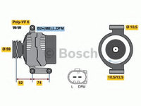 Alternator 0 986 047 910 BOSCH pentru Ford Transit CitroEn Jumper CitroEn Relay Peugeot Boxer Peugeot Manager