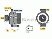 Alternator 0 986 080 040 BOSCH pentru Mercedes-benz A-class Mercedes-benz B-class