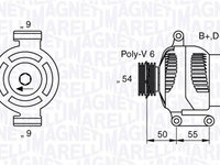 Alternator 063358061010 MAGNETI MARELLI pentru Fiat Panda Fiat Doblo Fiat Punto Opel Astra Opel Agila Opel Corsa Opel Vita Fiat Idea Opel Tigra Opel Combo Fiat Strada Fiat 500 Fiat Linea Fiat Fiorino Fiat Qubo