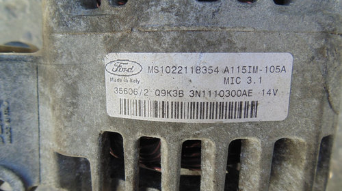 Alternator 105A Ford Focus 2, 1.6 benzina, 3N
