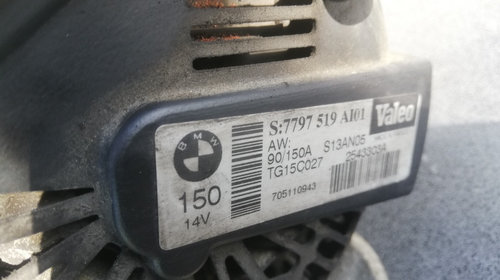 Alternator 14v 150A BMW E90 motor 2.0 D 150 cai cod M47D20A an 2005 2006 2007 cod 7797519
