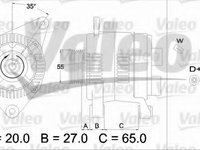 Alternator 436465 VALEO pentru Renault Laguna