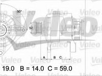 Alternator 437208 VALEO pentru Volvo S40 Volvo V40 Mitsubishi Carisma Opel Vivaro Renault Laguna Opel Movano Mitsubishi Space Renault Master Renault Trafic Nissan Interstar Nissan Primastar