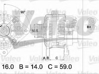 Alternator 437444 VALEO pentru Seat Ibiza Skoda Fabia Seat Cordoba Vw Fox Skoda Praktik Skoda Roomster Vw Polo Skoda Rapid Seat Toledo