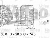 Alternator 437452 VALEO pentru Bmw Seria 3 Bmw X3 Bmw X5