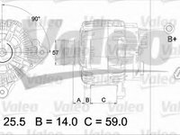 Alternator 437454 VALEO pentru Vw Passat Seat Leon Vw Caddy Vw Sharan Skoda Octavia Vw Jetta Vw Vento Audi A3 Vw Golf Skoda Superb Audi Tt Seat Alhambra Audi A1 Vw Tiguan Vw Eos Vw Crafter Skoda Roomster Vw Cc Audi A4 Vw Touran Vw Multivan Vw Rabbit 