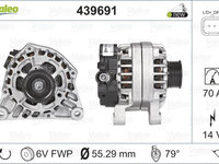 Alternator 439691 VALEO pentru CitroEn Berlingo CitroEn Xsara Peugeot 206 CitroEn Dispatch CitroEn Jumpy Peugeot Expert Peugeot Partner Peugeot Ranch Fiat Scudo