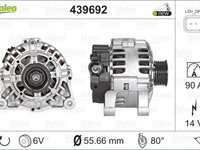 Alternator 439692 VALEO pentru CitroEn Berlingo Peugeot Partner Peugeot Ranch CitroEn Xsara Peugeot 206 Peugeot 206 Peugeot 406 CitroEn Dispatch CitroEn Jumpy Peugeot Grand Peugeot 607 Peugeot Expert CitroEn C5 Peugeot 307 Peugeot 807 CitroEn C8 Peug