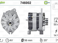 Alternator 746002 VALEO pentru Peugeot 205 CitroEn Visa CitroEn Bx CitroEn C25 CitroEn C15 Peugeot 305 Peugeot 309 Peugeot 405 Peugeot J5