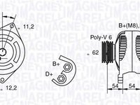 Alternator ALFA ROMEO 147 937 MAGNETI MARELLI 063321860010