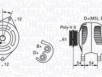 Alternator ALFA ROMEO 147 937 MAGNETI MARELLI 063321826010