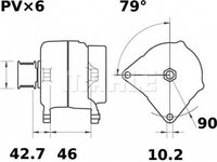 Alternator ALFA ROMEO GT 937 MAHLE ORIGINAL MG66