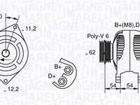 Alternator ALFA ROMEO GTV 916C MAGNETI MARELLI 063321800010