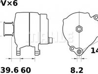 Alternator AUDI A2 8Z0 MAHLE ORIGINAL MG367