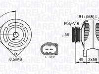 Alternator AUDI A3 8L1 MAGNETI MARELLI 063533250010