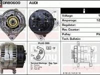 Alternator AUDI A4 8D2 B5 DELCOREMY DRB0600