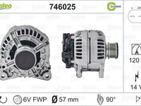 Alternator AUDI A4 8E2 B6 VALEO 746025