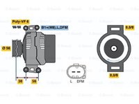 Alternator AUDI A4 8EC B7 BOSCH 0986046180