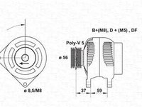 Alternator AUDI A4 Avant 8D5 B5 MAGNETI MARELLI 943355027010