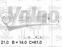 Alternator AUDI A4 Avant 8D5 B5 VALEO 437188