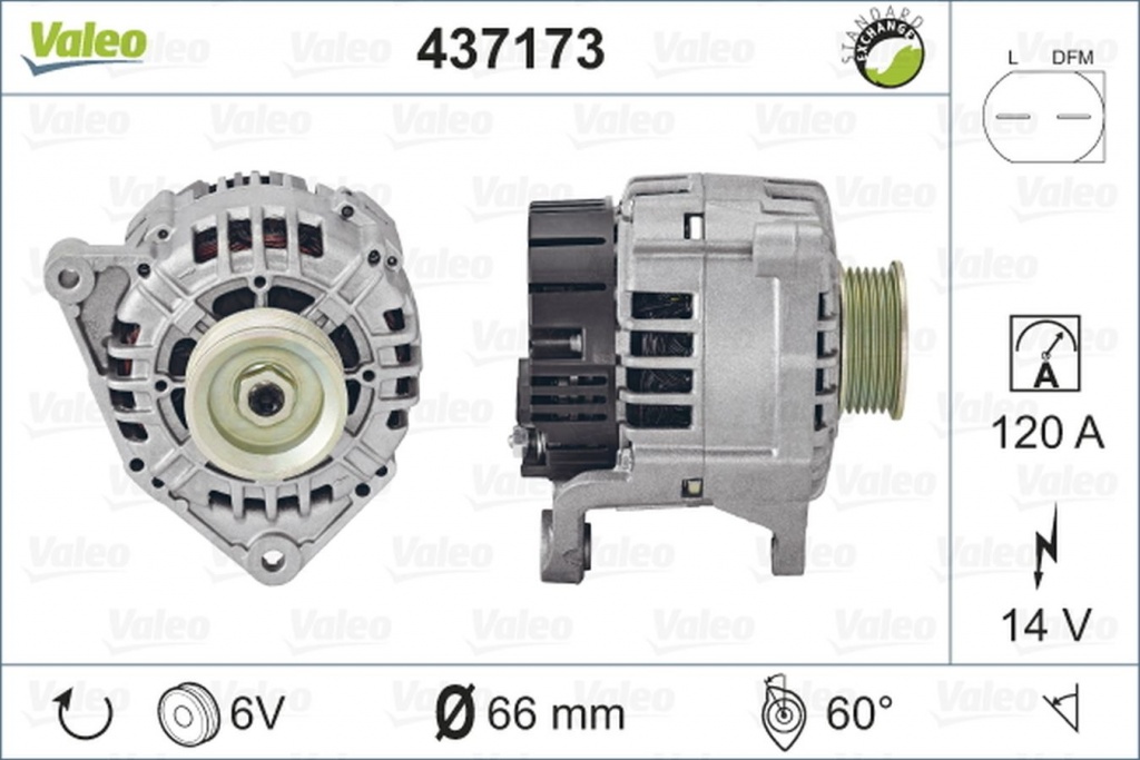 Alternator AUDI A4 Cabriolet 8H7 B6 8HE B7 VALEO 437173