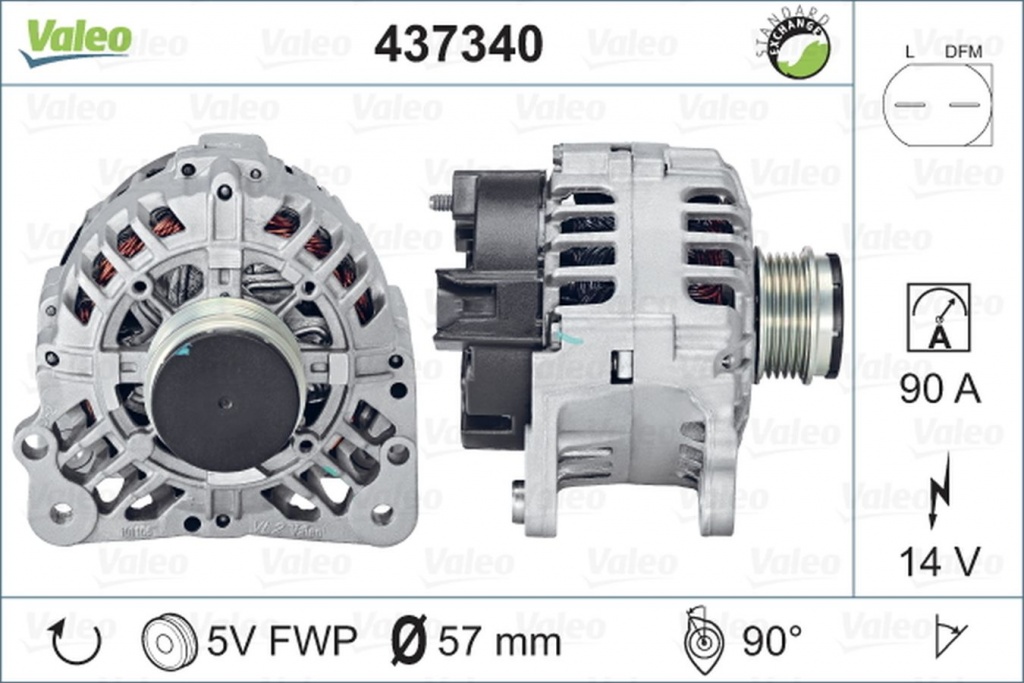 Alternator AUDI A4 Cabriolet 8H7 B6 8HE B7 VALEO 437340