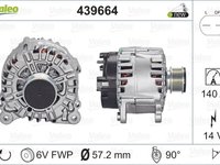 Alternator AUDI A4 Cabriolet 8H7 B6 8HE B7 VALEO 439664