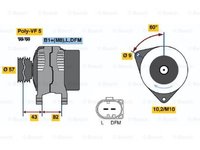 Alternator AUDI A6 4B2 C5 BOSCH 0986044320