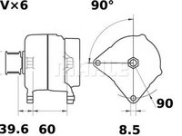 Alternator AUDI TT 8N3 MAHLE ORIGINAL MG556