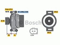 Alternator BMW 1 Cabriolet E88 BOSCH 0986046130