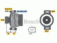 Alternator BMW 1 Cabriolet E88 BOSCH 0986047240