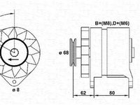 Alternator BMW 3 Cabriolet E30 MAGNETI MARELLI 943356654010