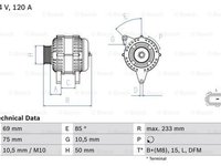 Alternator BMW 3 Cabriolet E46 BOSCH 0986041810