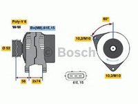 Alternator BMW 3 Compact E36 BOSCH 0986041190