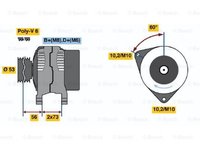 Alternator BMW 3 Touring E36 BOSCH 0986040380