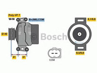 Alternator BMW Seria 5 (E60) (2003 - 2010) Bosch 0 986 048 840