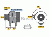 Alternator BMW Seria 5 Touring (E39) (1997 - 2004) Bosch 0 986 041 810