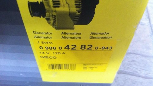 Alternator Bosch Iveco Daily 2.8 diesel 0986042820-943