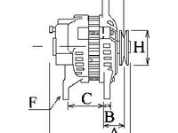 ALTERNATOR CHRYSLER GRAND VOYAGER V (RT) 3.8 193cp HC-CARGO CAR116715 2008 2009 2010 2011