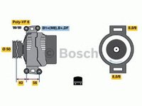 Alternator CHRYSLER PT CRUISER PT BOSCH 0986047460