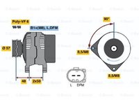 Alternator CHRYSLER SEBRING Cabriolet JS BOSCH 0986045360