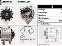 Alternator CHRYSLER VOYAGER III GS DELCOREMY DRZ0136