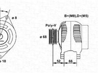 Alternator CITROEN AX ZA- MAGNETI MARELLI 943356567010