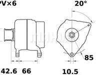 Alternator CITROEN BERLINGO MF MAHLE ORIGINAL MG422