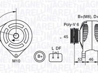 Alternator CITROEN C2 JM MAGNETI MARELLI 063377300010