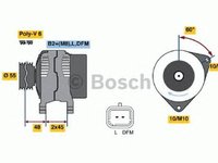 Alternator CITROEN C3 Pluriel HB BOSCH 0986049091